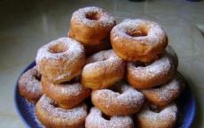 Donuts with filling in a frying pan recipe with photos step by step